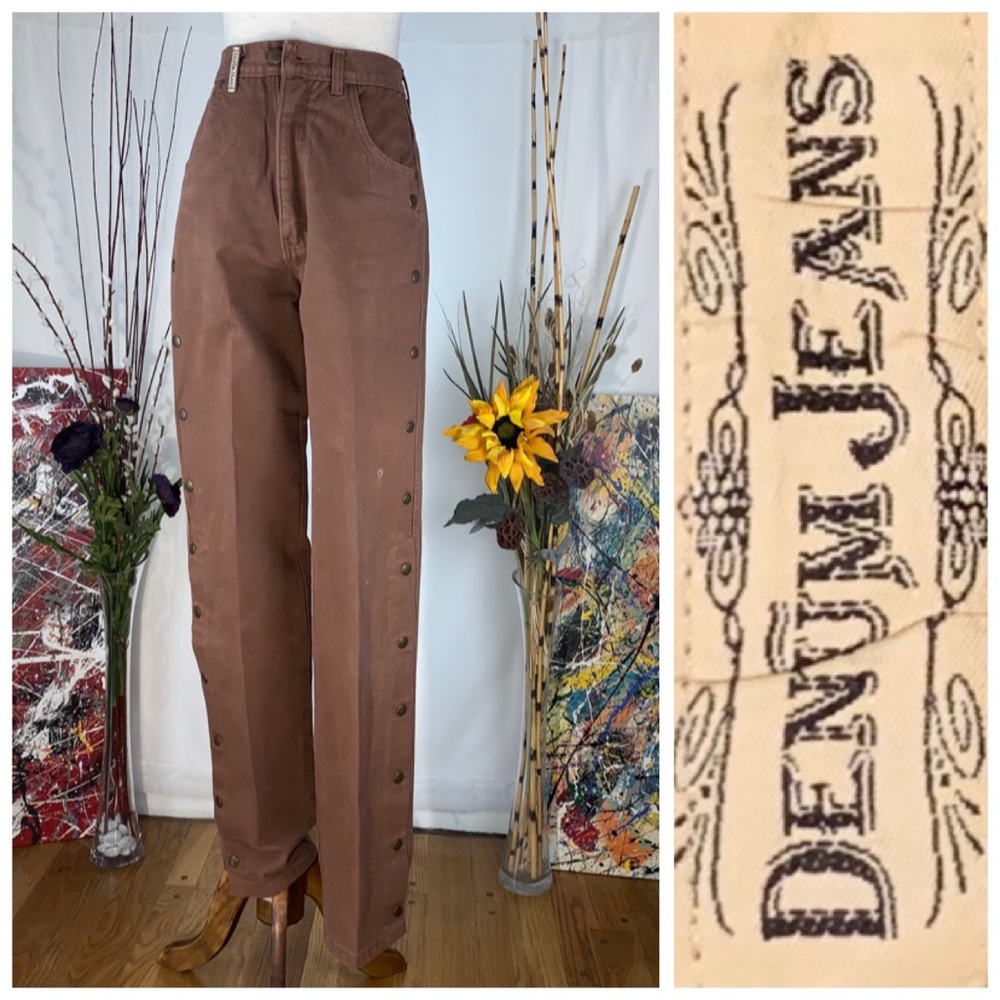 Denum Jeans chap style brown and cream jeans.